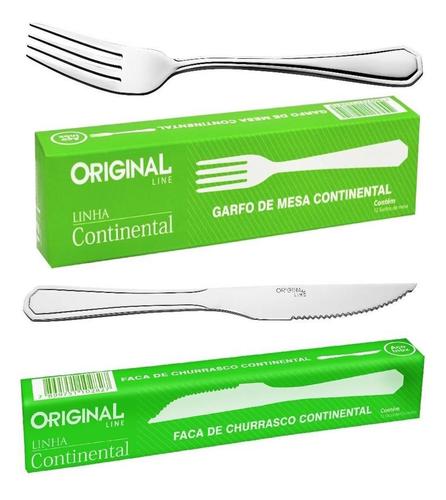 Jogo De Garfos De Mesa Inox 12pçs Talheres Restaurante Euro