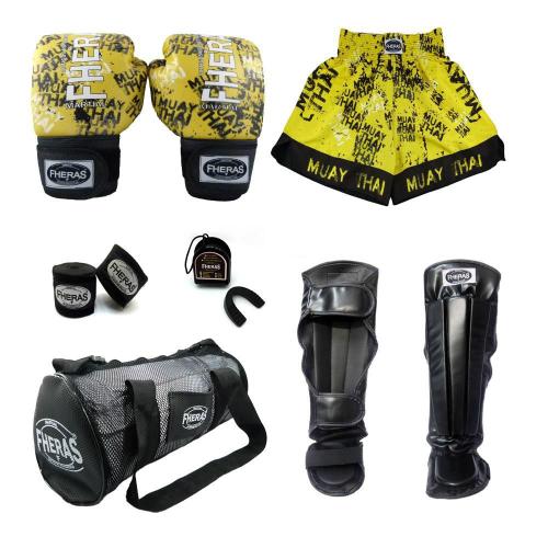 Kit Boxe Muay Thai Fheras Top Grafite (03000464)