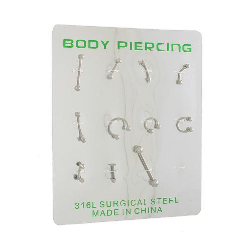 Piercing Orelha Helix Tragus Flat Kit 3 Un Dourado