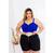 008 Cropped Plus Size - MODA FEMININA REGATA Azul