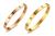 02 Braceletes Femininos Rosê Dourado Prateado Com Pedras  Aço Inoxidável Folheado/ Não Escurece Dourado, Rosê