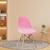 02 Capas De Cadeira Charles Eiffel Nordic Eames Luxo Sala Quarto Malha Gel Premium Moderna Rosa