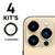 04X Kits Película de Proteção Lente Câmera Para iPhone 14 Pro 14 Pro Max - Beleza, Charme e Proteção Dourado