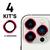 04X Kits Película de Proteção Lente Câmera Para iPhone 14 Pro 14 Pro Max - Beleza, Charme e Proteção Vermelho