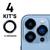 04X Kits Película de Proteção Lente Câmera Para iPhone 14 Pro 14 Pro Max - Beleza, Charme e Proteção Azul escuro