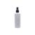 05 Vidros P/ Perfume 60ml C/ Válvula Spray - Branco Brilho Preto
