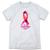 1 Camiseta Outubro Rosa Laço Campanha Cancêr Mama Branco