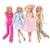 1 Conjunto Roupa Vestido Barbie O Filme + 2 pares de sapatos Modelo c, Festa dourada