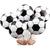 10 Balão Metalizado Bola De Futebol 45*45cm preto e branco