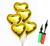 10 Balão Metalizado Coração 45cm (Escolha A Cor) Festas Decoração  + Bomba Balão dourado