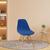 10 Capas De Cadeira Charles Eiffel Nordic Eames Luxo Sala Quarto Malha Gel Premium Moderna Azul Royal