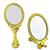 10 Espelho De Mão Provençal Princesas Dobrável Para Maquiagem Dourado