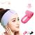 10 Faixa De Cabelo Atoalhada Maquiagem Skin Care Anti-suor 10 Unidades Rosa