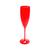 10 Taças De Champanhe Acrílico Cristal Colorido 160Ml Vermelho
