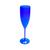 10 Taças De Champanhe Acrílico Cristal Colorido 160Ml Azul Royal