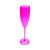 10 Taças De Champanhe Acrílico Cristal Colorido 160Ml Pink Neon