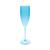 10 Taças De Champanhe Acrílico Cristal Colorido 160Ml Azul Bebê
