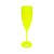 10 Taças De Champanhe Acrílico Cristal Colorido 160Ml Amarelo Neon