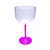 10 Taças De Gin Acrílico Base Cristal Colorida 550 ML Rosa
