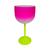 10 Taças Gin Degradê Bicolor Fosco Acrílico  550 Ml Amarelo Neon/Branco/Pink Neon