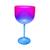 10 Taças Gin Degradê Bicolor Fosco Acrílico  550 Ml Azul/Pink Neon