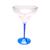 10 Taças Margaritas Acrílica Base Cristal Coloridas 350ml Base Azul Royal