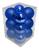 12 Bolas De Natal 4cm Várias Cores Alta Qualidade Azul Brilhante e Glitter 10