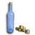 15 Garrafa de Vidro Vinho  Azul 750ml C/Tampa e Lacre Licor Dourada