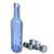 15 Garrafa de Vidro Vinho  Azul 750ml C/Tampa e Lacre Licor Prata