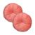 2 Almofadas Redonda Veludo Rendy Várias Cores Rosa Coral