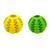 2 Bolinhas Interativas para Brinquedo de Cachorro Petiscos 5cm Amarelo e Verde