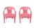2 Cadeira Mini Poltrona Infantil Rosa E Azul De Plástico Rosa