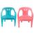 2 Cadeira Mini Poltrona Infantil Rosa E Azul De Plástico Azul, Rosa