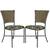 2 Cadeiras Gramado Sala de Jantar em Fibra Sintética pequi Fechada Área Externa e Interna Gram2C4Pequi