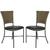 2 Cadeiras Gramado Sala de Jantar em Fibra Sintética pequi Fechada Área Externa e Interna Gram2C7Pequi
