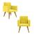2 Cadeiras Poltronas para Sala Escritório  Balaqui Decor Amarelo