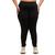 2 Calças Legging Preta Feminina Plus Size Cintura Alta Modeladora Levanta Bumbum Fitness Cós Alto Academia Trabalhar Preto