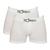 2 Cueca Boxer Zorba de Algodão Masculina Varias Cores Branco