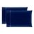 2 Fronhas Avulsas Percal de Ponto Palito Micropercal 200 Fios Porta Travesseiro Azul