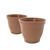 2 Mini Vasos Cachepô para planta e suculenta - vaso redondo Marrom redondo 6cm
