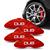 2 Par Capa Pinça De Freio Dub Tunning Audi A1 A3 A4 A5 Q3 TT Vermelho