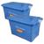 2 Porta Ração e Isca até 60kg Pote Caixa Container Organizadora 70 L Até 4 Sacos de 15 Kg Reforçada Trava Segurança Azul
