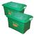 2 Porta Ração e Isca até 60kg Pote Caixa Container Organizadora 70 L Até 4 Sacos de 15 Kg Reforçada Trava Segurança Verde