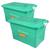2 Porta Ração e Isca até 60kg Pote Caixa Container Organizadora 70 L Até 4 Sacos de 15 Kg Reforçada Trava Segurança Ciano