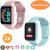 2 Smartwatch Relógio Ultra Inteligente Casal Amigo Namorados 1 Rose 1 Azul Claro