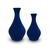2 Vasos Decorativos Sala - Jarros Espirais Azul