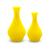 2 Vasos Decorativos Sala - Jarros Espirais Amarelo
