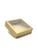 20 Caixas de Papel Kraft Com Visor Para Presente  (15x15x4cm) Ouro