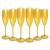 24 Taças De Champanhe Acrílico Cristal 160ml ChandonChampagn Dourado
