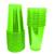 25 Copos Neon Plástico Descartável 300ml 5 Cores Verde